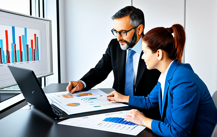 경영컨설팅과 디지털 트랜스포메이션 - Strategic Resource Allocation**

"A professional team in a bright, modern office, discussing charts ...