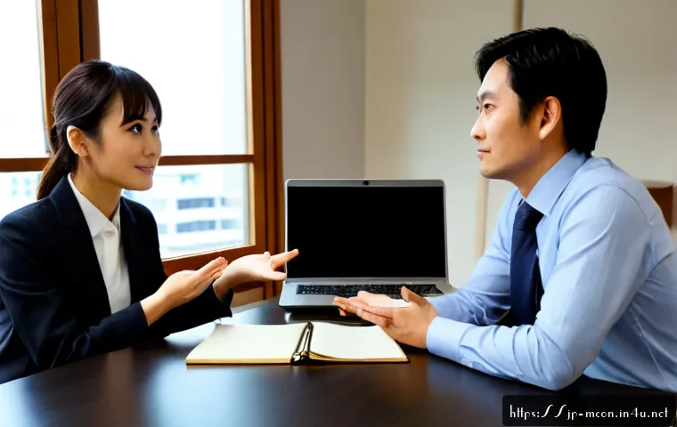 컨설턴트로서의 커뮤니케이션 스킬 - Photorealistic business consultation in a modern Tokyo office, a Japanese consultant in smart profes...